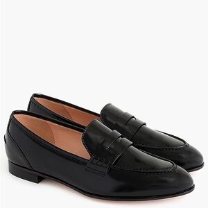 J. Crew Black Leather Loafers